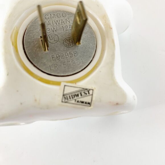 Vintage Snowman Plug In Light Christmas Midwest of Cannon Falls Ceramic Night - Picture 4 of 5